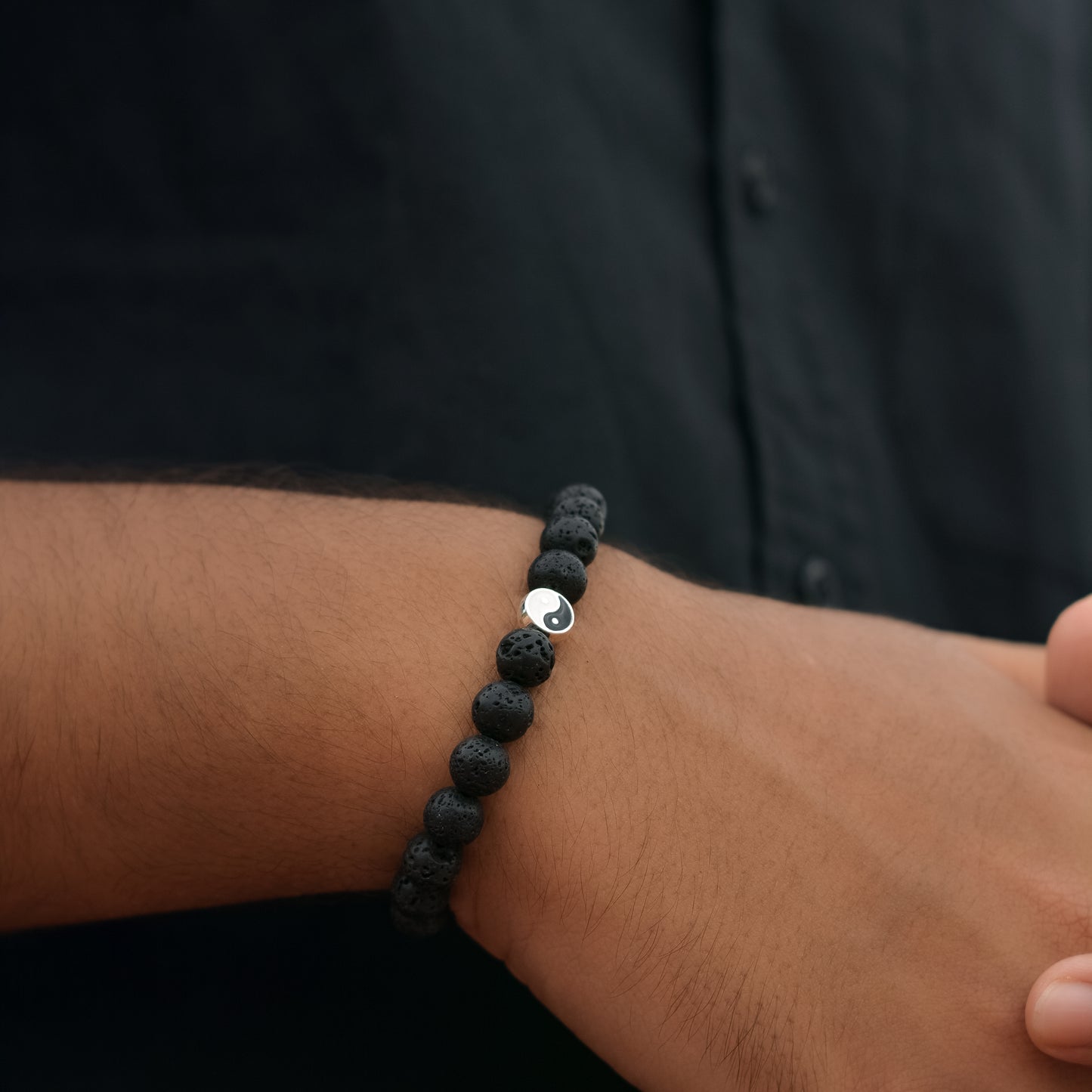 Black Volcano Beads Bracelet