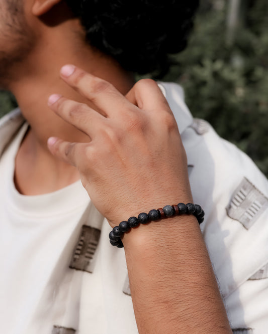 Noir Pulse Beads Bracelet