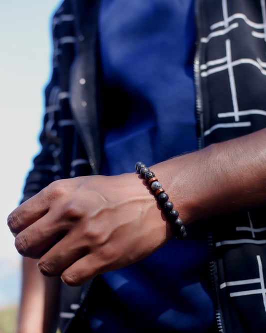 Noir Pulse Beads Bracelet