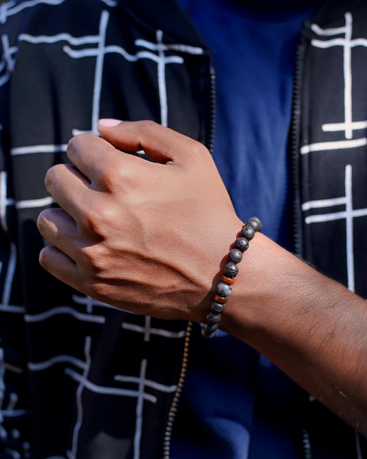 Noir Pulse Beads Bracelet