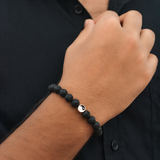 Black Volcano Beads Bracelet