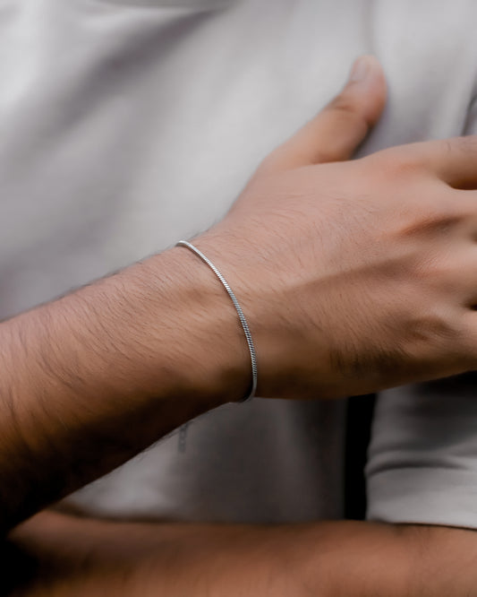 SilverFlow™ Stainless Steel Snake Chain Bracelet
