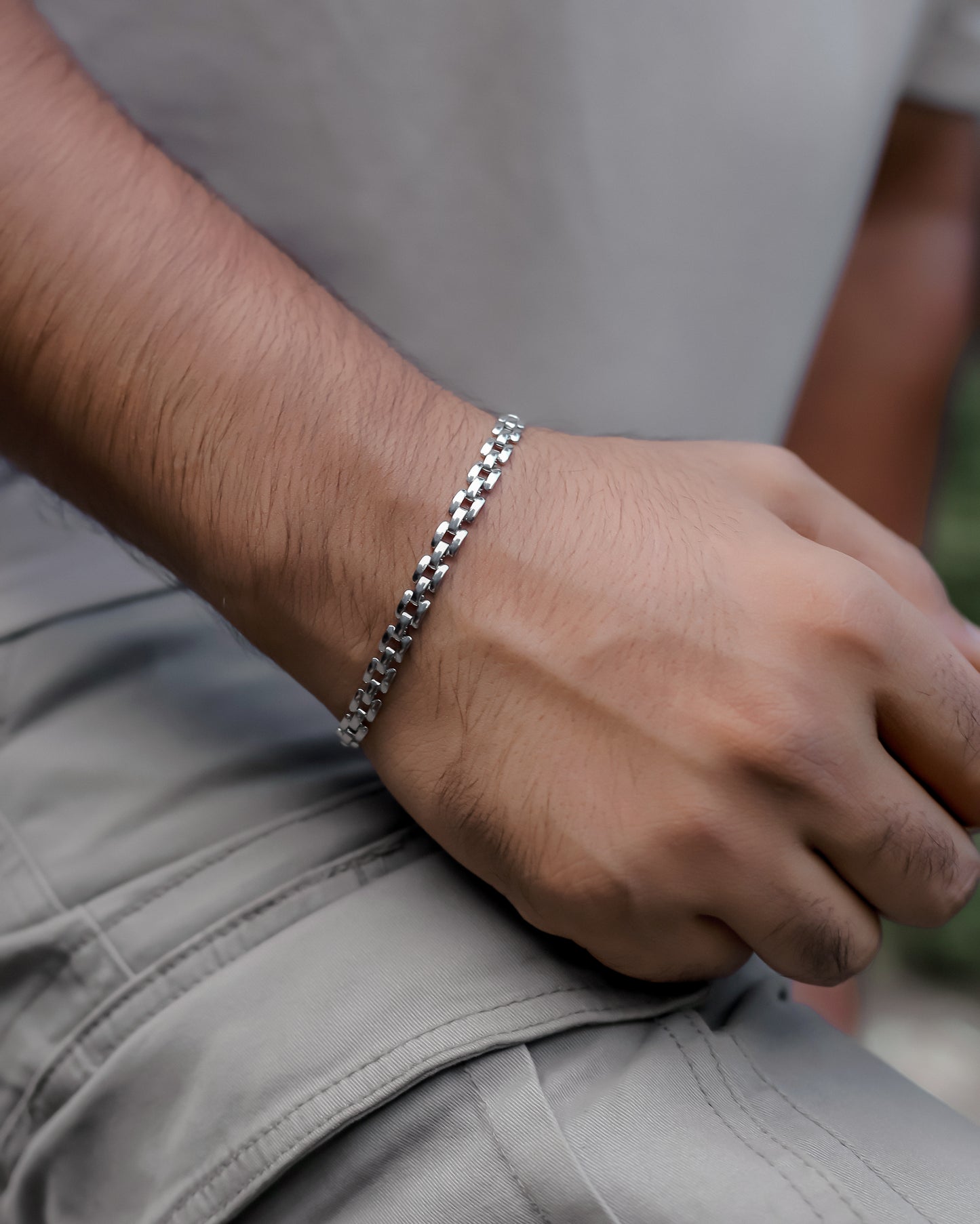 Urban Edge Box Link Bracelet